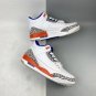 Air Jordan 3 Knicks Rivals White Old Royal University Orange
