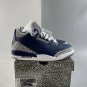 Air Jordan 3 Midnight NavyCement Grey-White