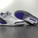 Air Jordan 3 White Black Dark Iris Cement Grey