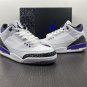 Air Jordan 3 WhiteBlack-Dark Iris-Cement Grey