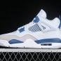 AIR JORDAN 4 RETRO MILITARY BLUE 2024 OFF-WHITEMILITARY BLUENEUTRAL GREY