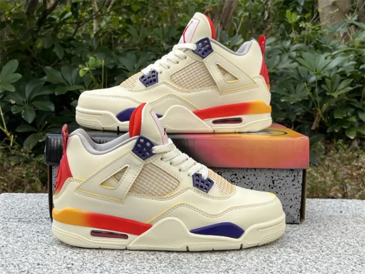 Air Jordan 4 Retro WhiteOrangeBlue