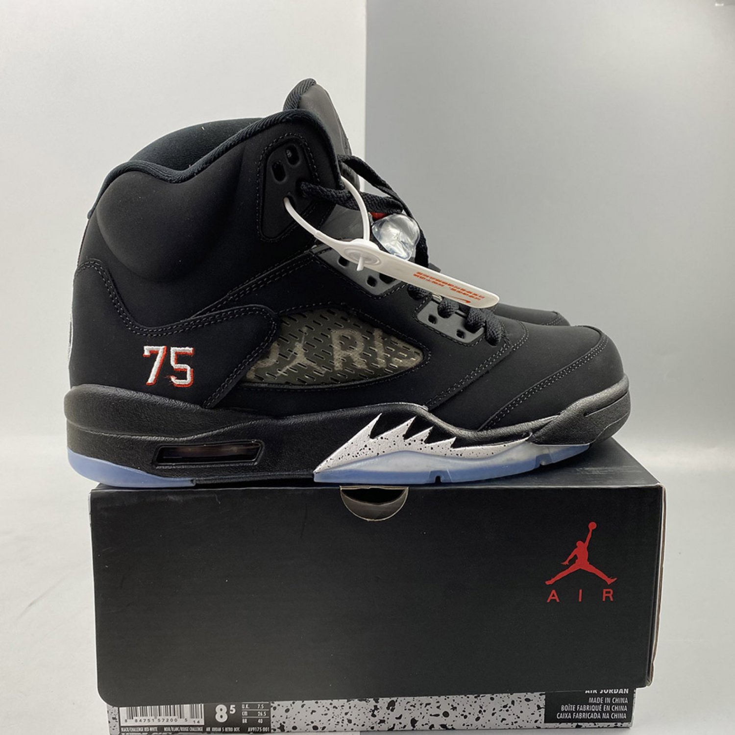 Air Jordan 5 &acirc;��PSG&acirc;�� BlackWhite-Challenge Red