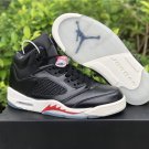 Air Jordan 5 Black Muslin Fire Red