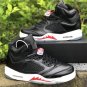 Air Jordan 5 Black Muslin Fire Red