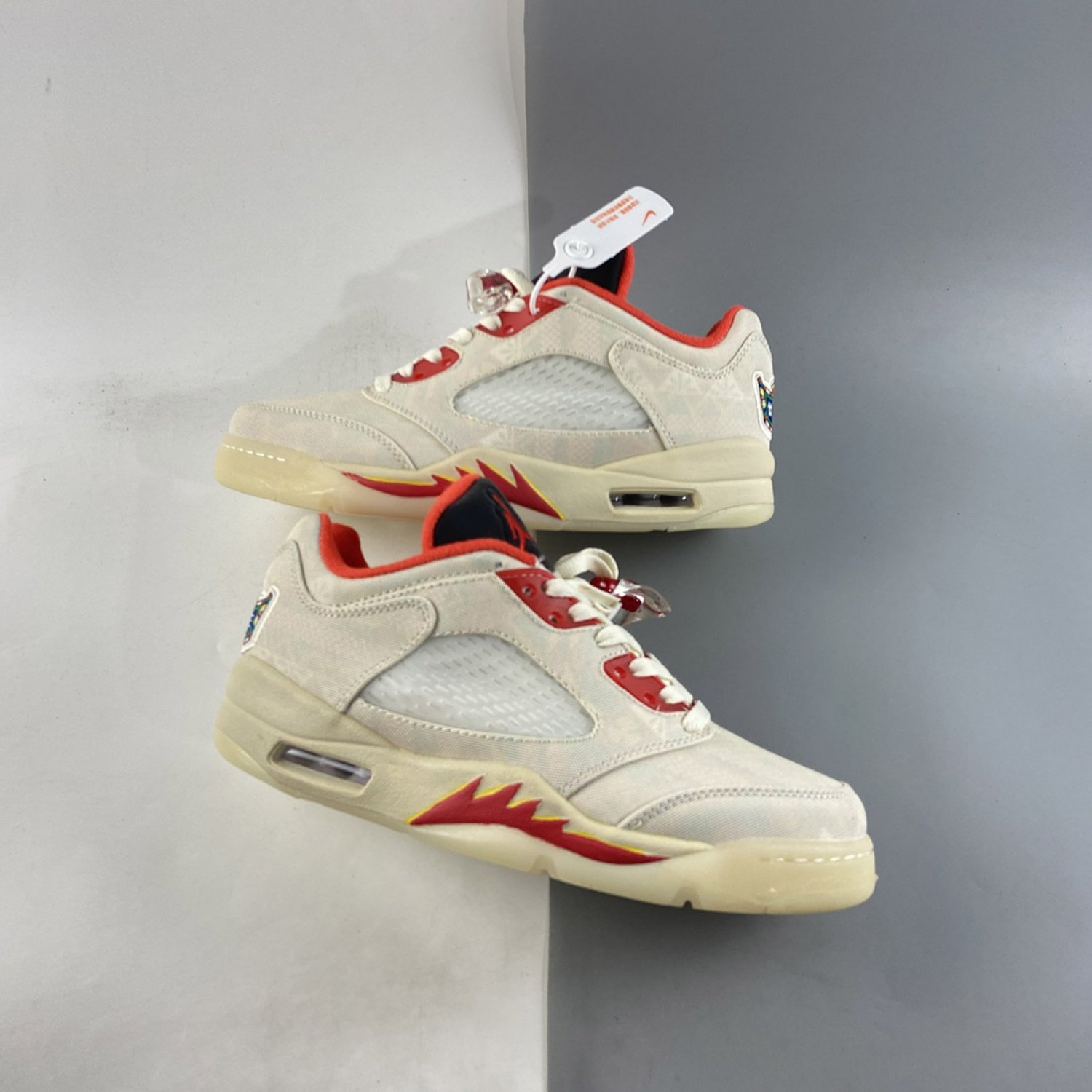 Air Jordan 5 Low CNY Sail Chile Red Opti Yellow Pearl White