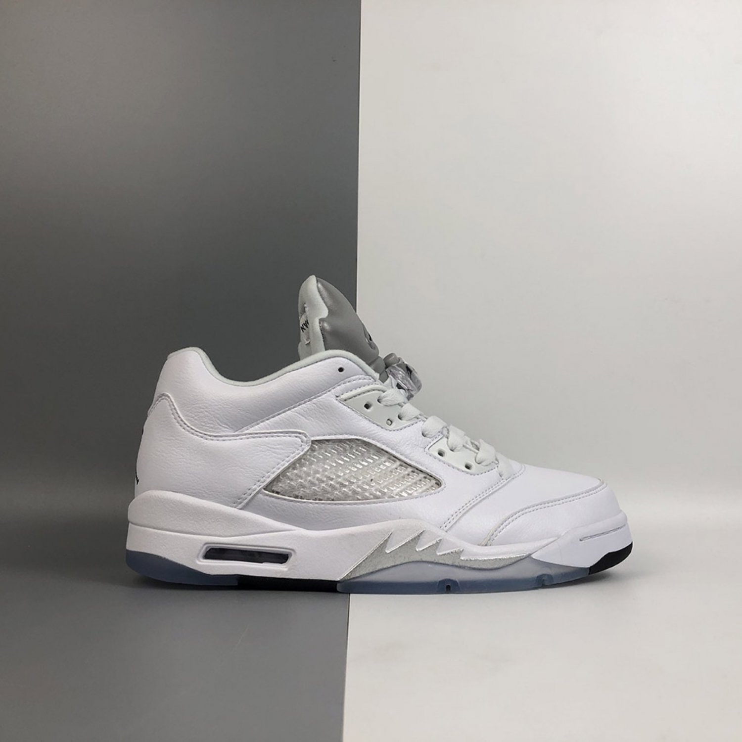 Air Jordan 5 Low White Black Wolf Grey