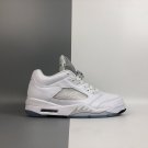 Air Jordan 5 Low White Black Wolf Grey