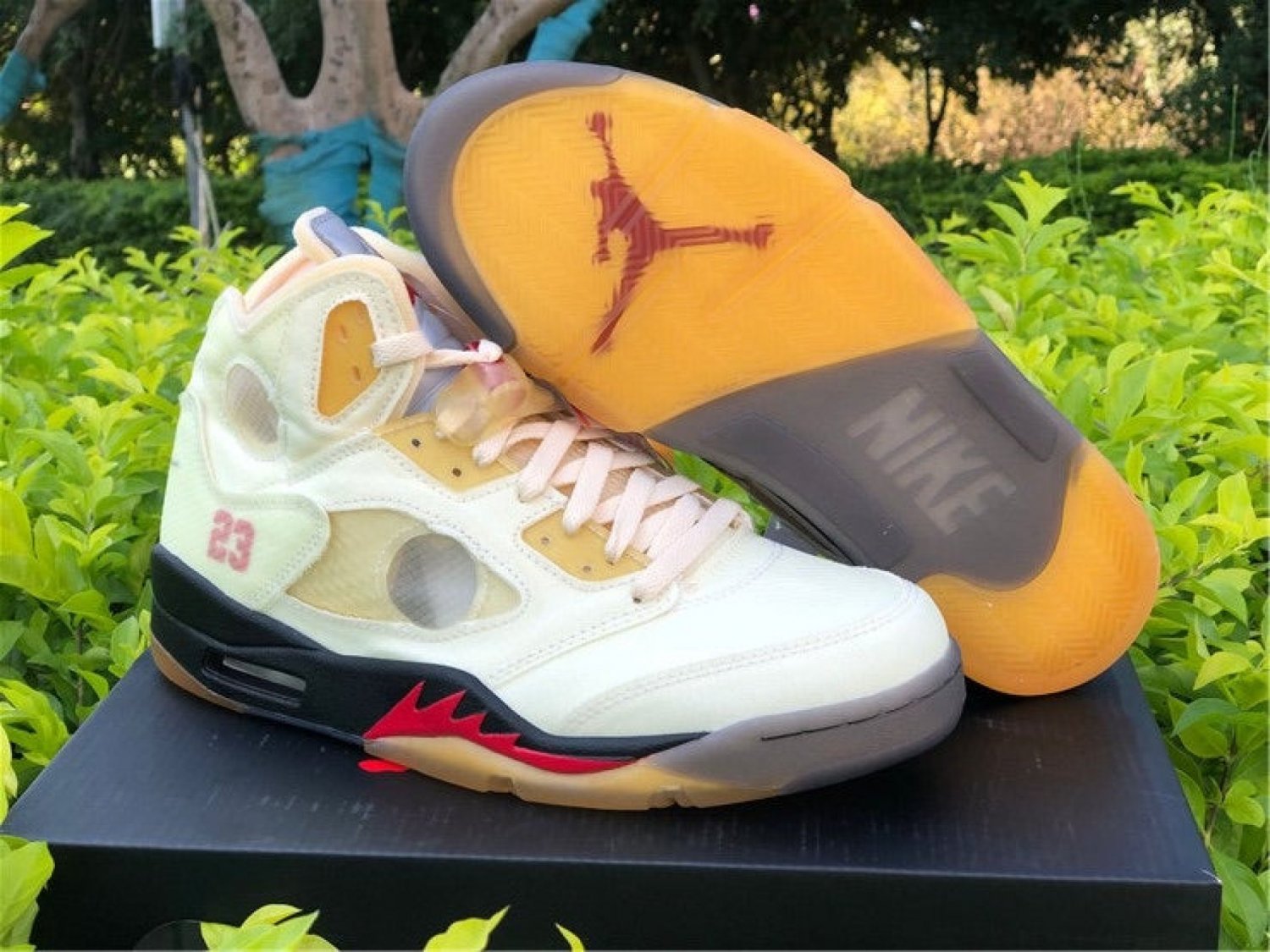 Air Jordan 5 Off White Sail
