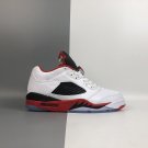 Air Jordan 5 Retro Low White Fire Red Black