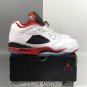Air Jordan 5 Retro Low White Fire Red Black