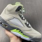 Air Jordan 5 Silver Green Bean Flint Grey