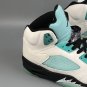 Air Jordan 5 White Black White Island Green