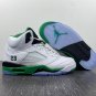 Air Jordan 5 White Lucky Green Black Ice Blue