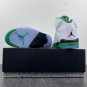 Air Jordan 5 White Lucky Green Black Ice Blue