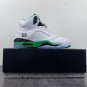 Air Jordan 5 White Lucky Green Black Ice Blue