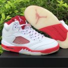 Air Jordan 5 White Pink Foam Gym Red