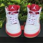 Air Jordan 5 White Pink Foam Gym Red