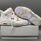 Air Jordan 6 Gold Hoops White Sail Metallic Gold Barely Rose