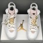 Air Jordan 6 Gold Hoops White Sail Metallic Gold Barely Rose