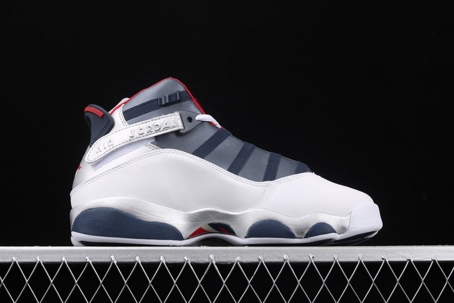 Air Jordan 6 Rings Olympic White Varsity Red Midnight Navy Metallic
