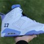 Air Jordan 6 UNC Championship PE White Blue