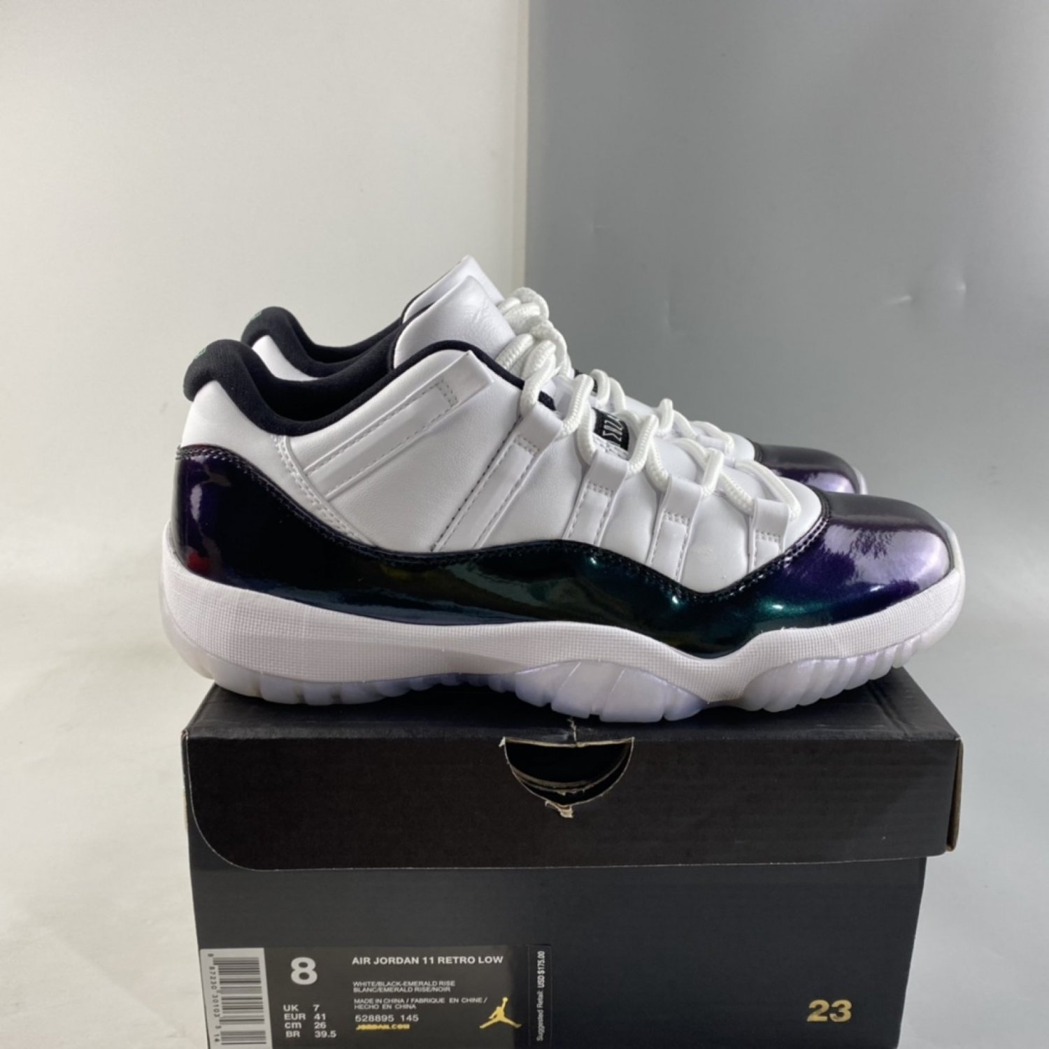 Air Jordan 11 Low &acirc;��Easter&acirc;�� WhiteEmerald Rise 528895-145
