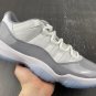 Air Jordan 11 Low &acirc;��Elephant&acirc;�� WhiteUniversity Blue-Cement Grey