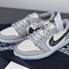 Dior X Air Jordan 1 Low Wolf GreySail-Photon Dust-White