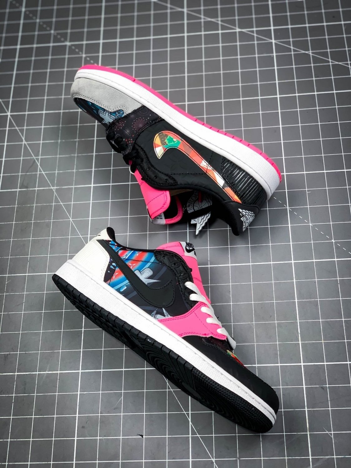 Jordan 1 Low OG CNY Black Multicolor Pink