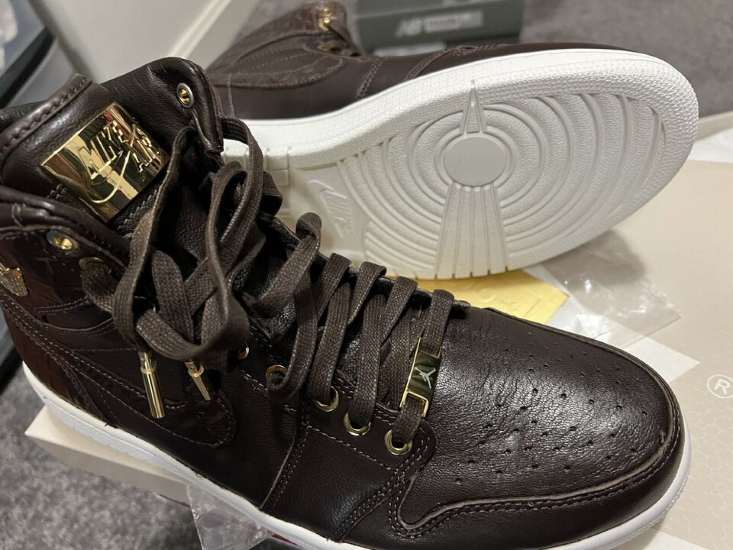 NIKE AIR JORDAN 1 PINNACLE - BAROQUE BROWN CROCODILE