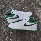 Jordan 1 Low White Lucky Green Black