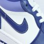 Jordan 1 Low White With Navy Blue & Purple