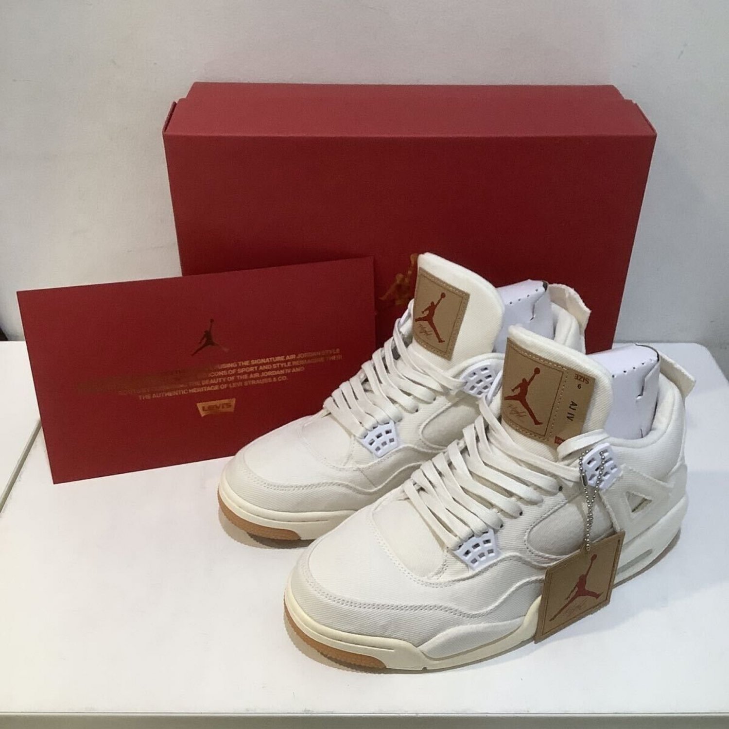 Levi's x Air Jordan 4 Retro 'White Denim'