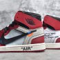 Men's Air Jordan 1 Retro High Off-White Chicago Red Sneakers