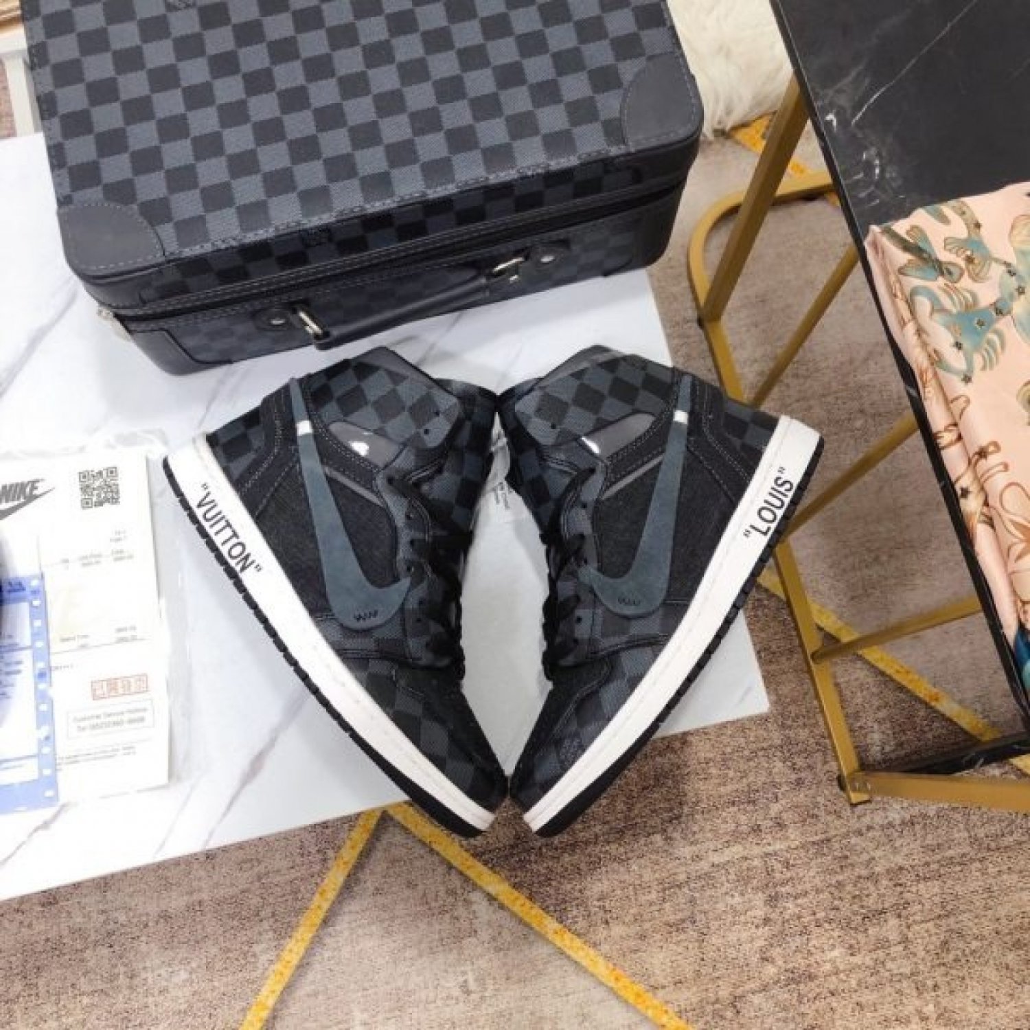 Nike Air Jordan 1 High 'Monogram Black' With Special BOX