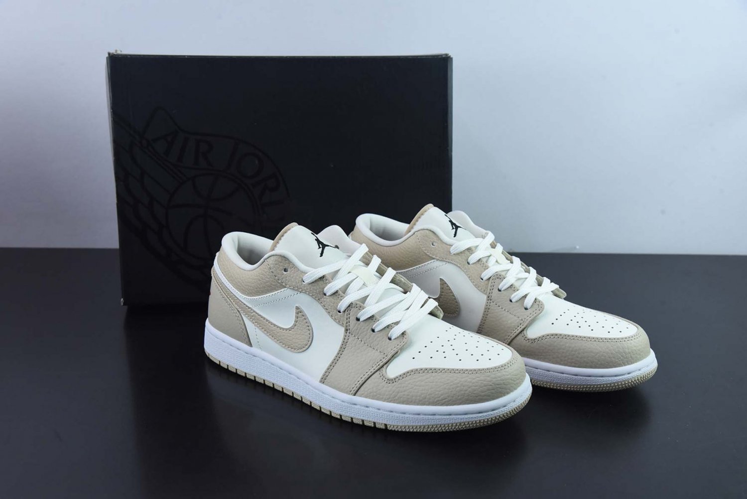 Nike Air Jordan 1 Low Features Heavy Tumbled Tan Leather