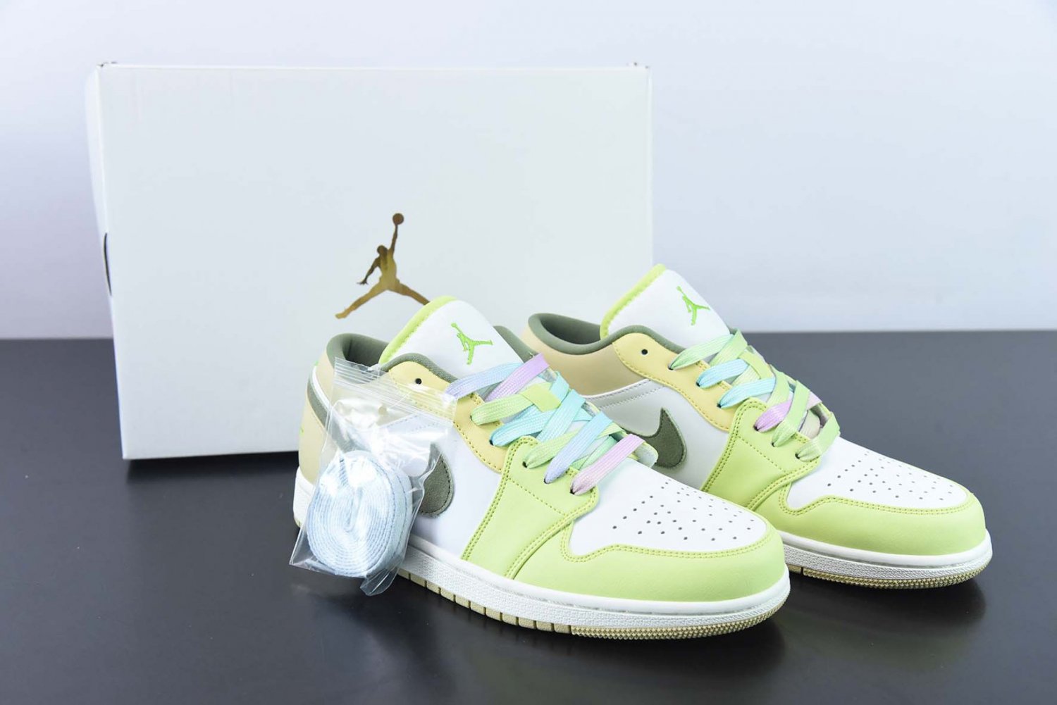 Nike Air Jordan 1 Low Sail White Oil Green