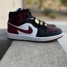Nike Air Jordan 1 Mid Beetroot Burgundy Fearless Gold Pendants