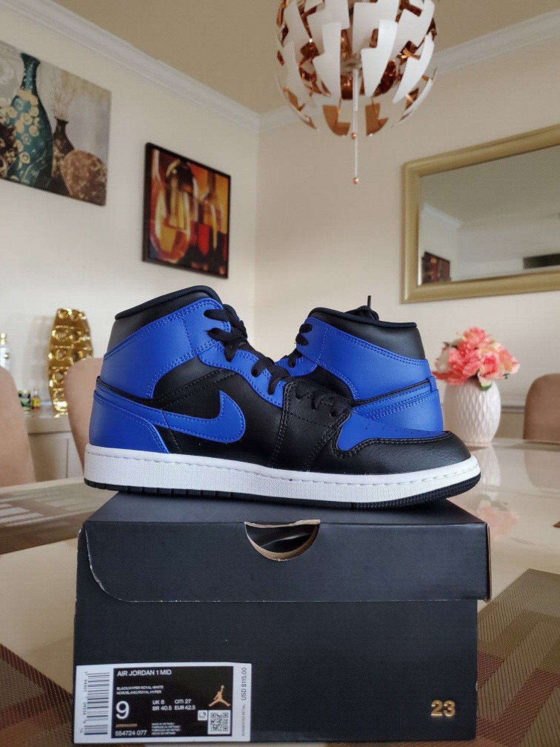 Nike Air Jordan 1 Mid Hyper Royal Marina Blue