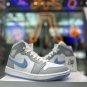 Nike Air Jordan 1 Mid Retro &acirc;��Wolf Grey Aluminum&acirc;��