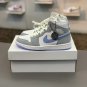 Nike Air Jordan 1 Mid Retro &acirc;��Wolf Grey Aluminum&acirc;��