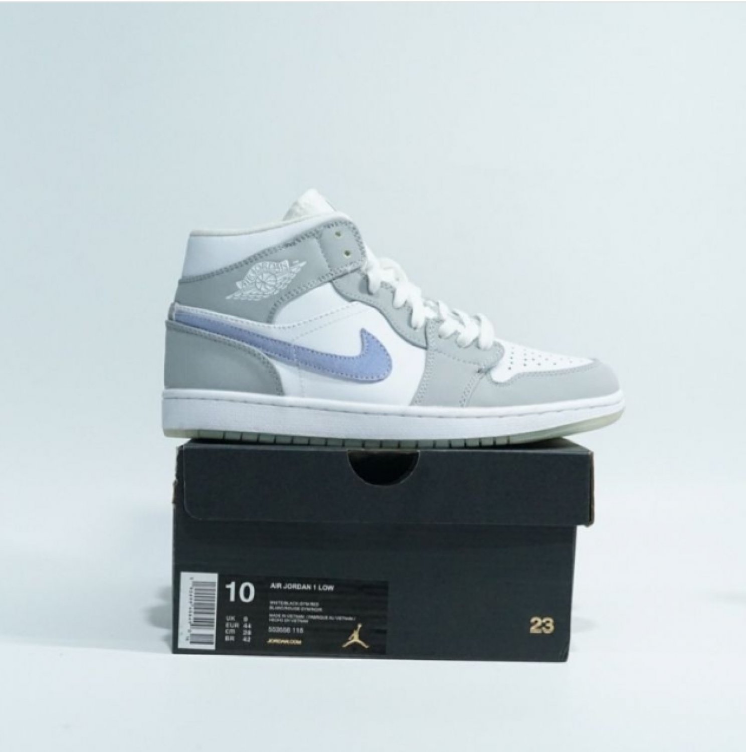 Nike Air Jordan 1 Mid Wolf Grey White