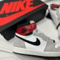Nike Air Jordan 1 Retro High OG 'Smokey Grey' with pop Varsity Red