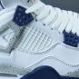 Nike Air Jordan 4 Retro White Navy Midnight