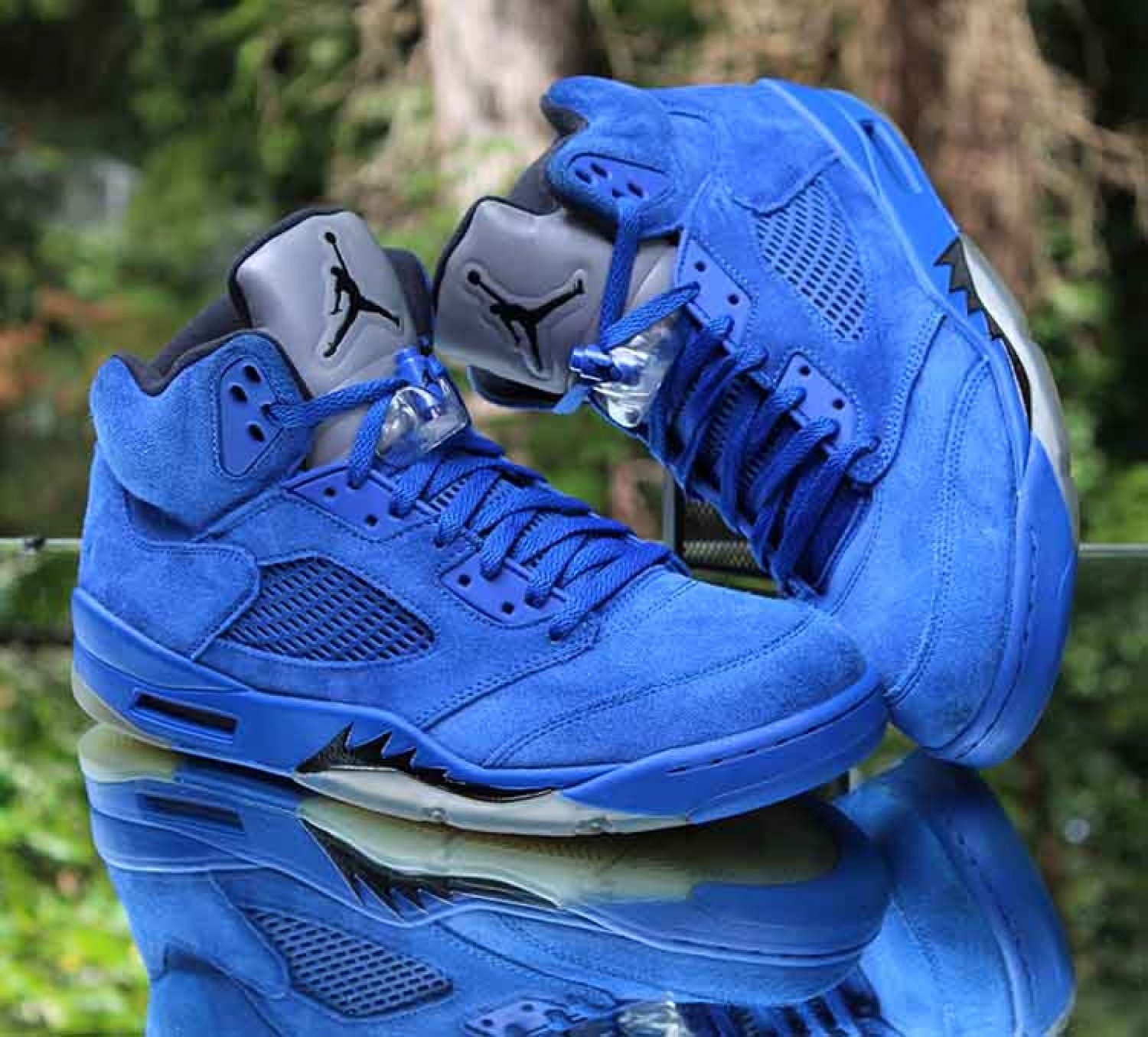 Nike Air Jordan 5 Retro &acirc;��Blue Suede&acirc;��