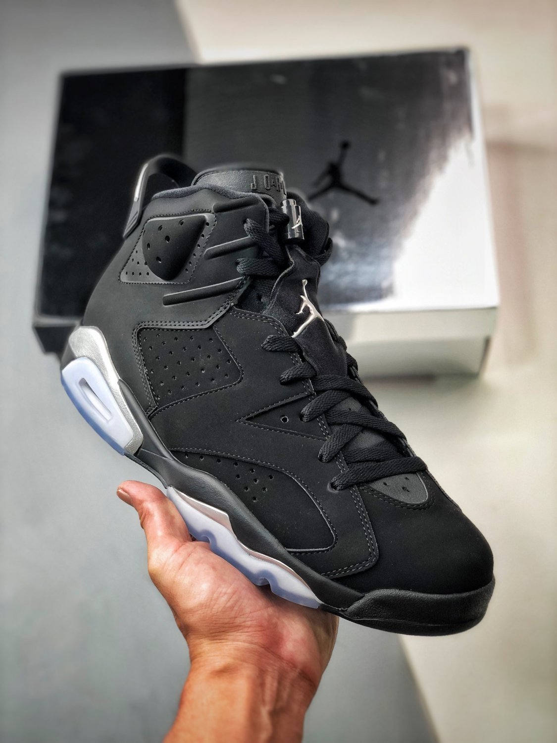 Nike Air Jordan 6 Retro Chrome Metallic Silver