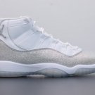 Nike Air Jordan 11 Retro White Metallic Silver Sneakers AR0715-100
