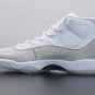 Nike Air Jordan 11 Retro White Metallic Silver Sneakers AR0715-100