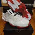 Nike Jordan 11 Low White Cherry Red Bottom